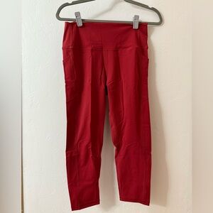 Red High-Waisted Leggings